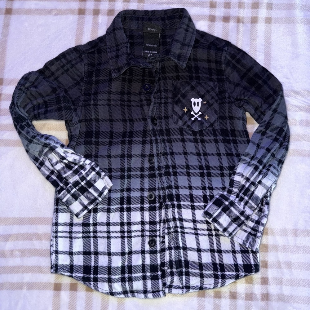 Nightmare Before Christmas Zero Plaid Top 2t